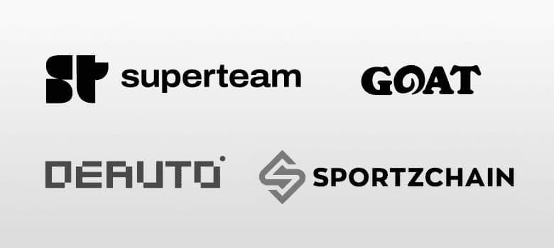 Logo grid of projects Saloni has worked on: Superteam, GOAT, Deauto, Sportzchain